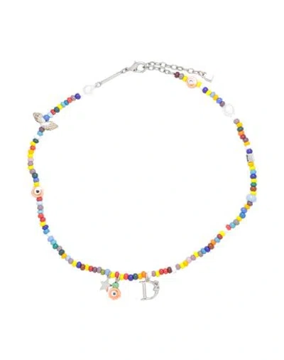 Dsquared2 Beads And Shells Mix Necklace In Multicolour