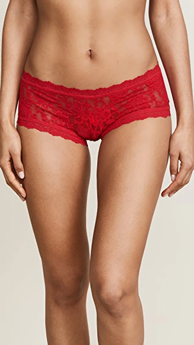 Hanky Panky 'signature Lace' Boyshorts In Red