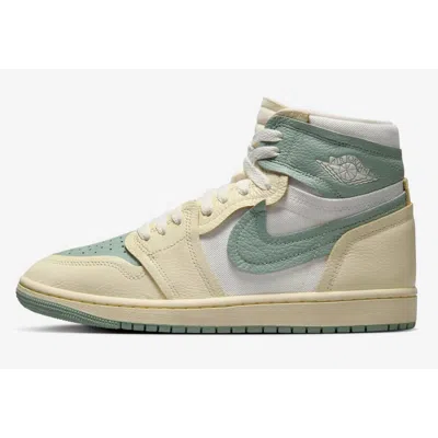 Nike Air Jordan 1 High Leather And Twill Sneakers In Green