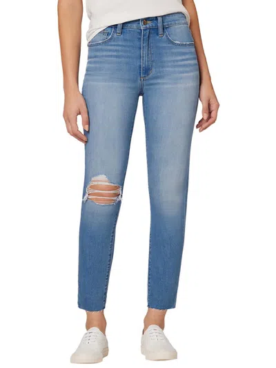 Joe's Womens Raw Hem Destroyed Boyfriend Jeans In Multi