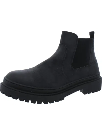 Madden Kresto Mens Faux Leather Ankle Chelsea Boots In Black
