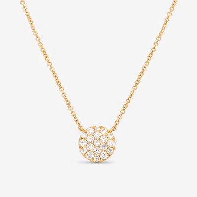 Ina Mar 14k Yellow Gold, Diamond Pendant Necklace In Silver