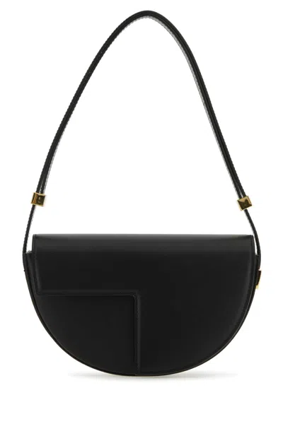 Patou Black Leather Le Petit  Shoulder Bag