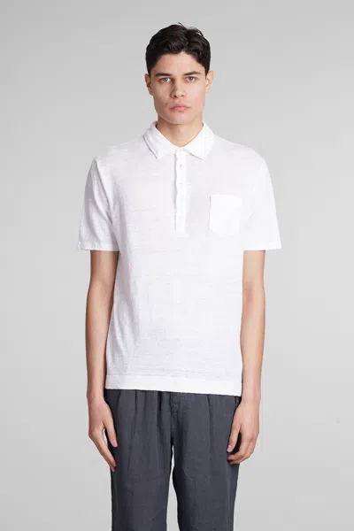 Massimo Alba Filicudi Linen Polo Shirt In White