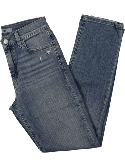 Joe's Womens High-rise Distressed Straight Leg Jeans In Multi