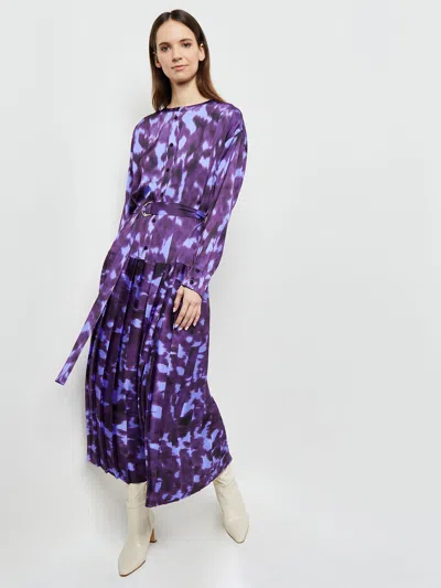 Misook Maxi Drop Waist Dress In Purple