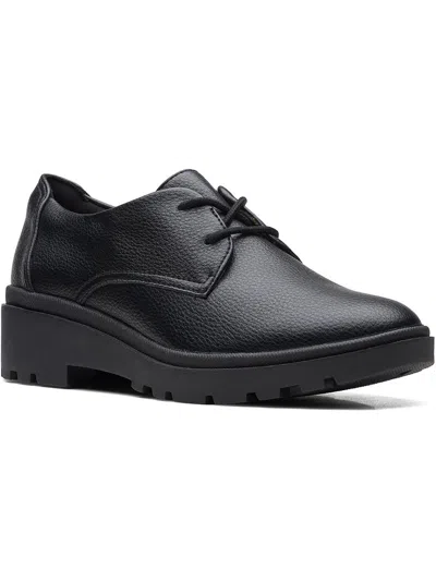 Clarks Calla Ruby Womens Leather Lifestyle Oxfords In Black