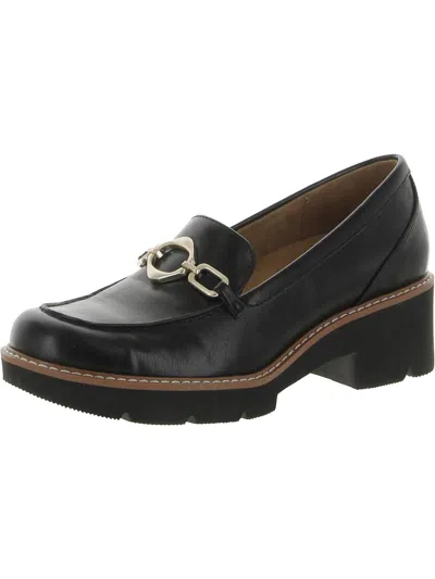 Naturalizer Cabaret-o Womens Lugged Sole Slip-on Loafers In Black