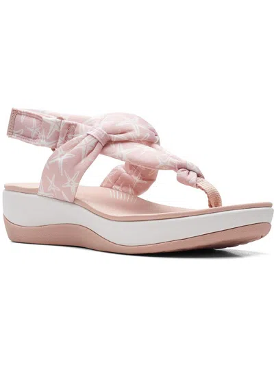Cloudsteppers By Clarks Aria Nicole Sand Womens Flat Slip On Thong Sandals In Pink