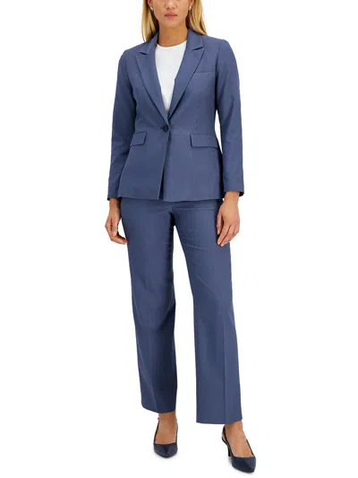 Le Suit Womens Striped Work Wear One-button Blazer In Multi