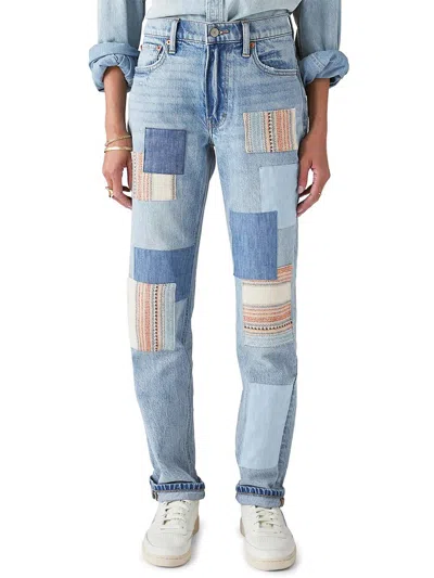Lucky Legend Womens Mid-rise Relaxed Straight Leg Jeans In Multi
