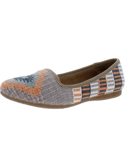 Born Giselle Womens Woven Slip On Loafers In Grey