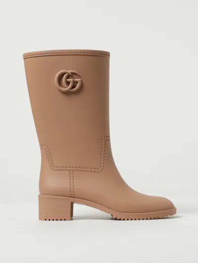 Gucci Boots Woman Beige Woman In Cream