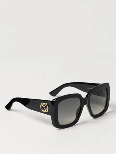 Gucci Sunglasses Woman Grey Woman In Gray