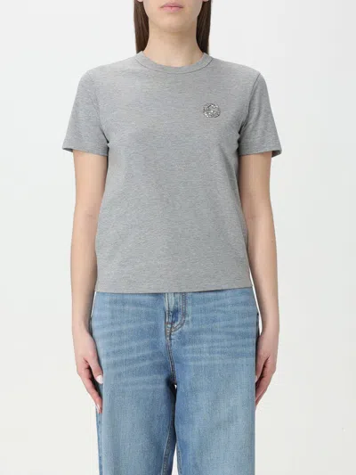 Gucci Cotton Jersey T-shirt With Embroidery In Grey
