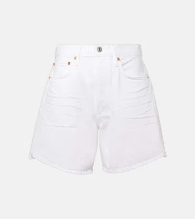 Citizens Of Humanity Marlow High-rise Denim Shorts In White