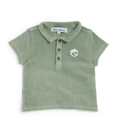 Tartine Et Chocolat Kids' Cotton-blend Polo Shirt (3 Months-3 Years) In Green