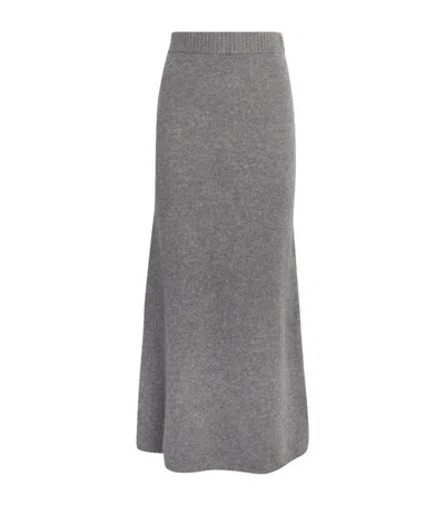 Almada Label Organic Cashmere Umi Maxi Skirt In Grey