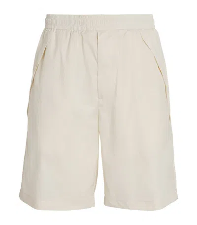 Moncler Logo Swim Shorts In White