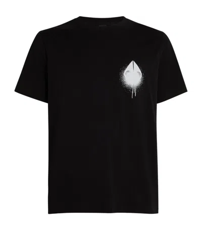 Moose Knuckles Spray Paint Logo T-shirt In Black