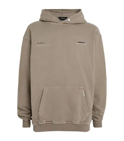 Represent Patron Of The Club Hoodie In Grey