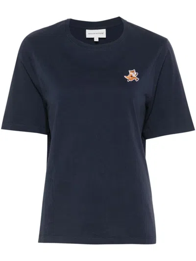 Maison Kitsuné Speedy Fox T-shirt In Blue