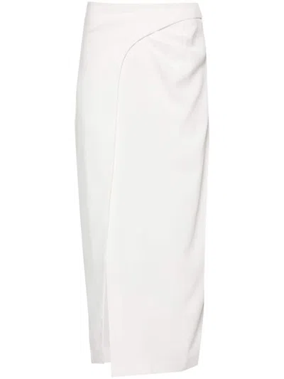 Iro Pumiko Crepe Midi Skirt In White