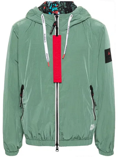 Peuterey Itapua Reversible Hooded Jacket In Green