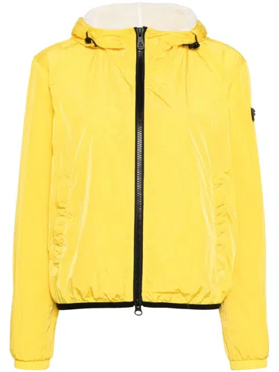 Peuterey Nigle Short Logo-appliqué Jacket In Yellow