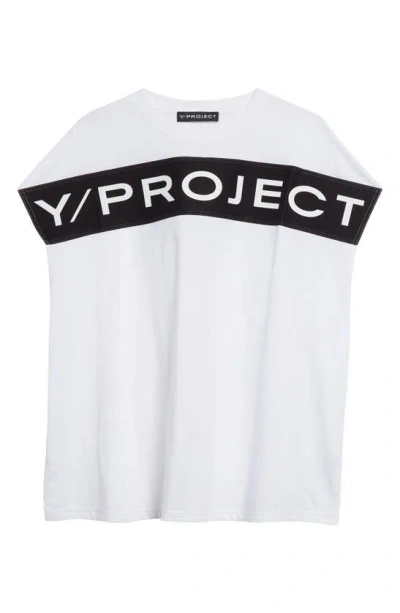 Y/project Logo Tank Top In Optic White