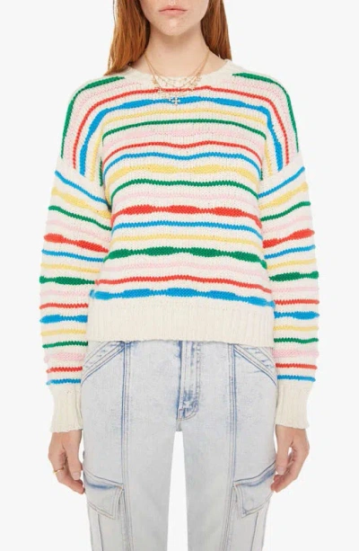 Mother The Jumper Cotton Crewneck Sweater In Make Waves