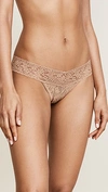 Hanky Panky Cotton With A Conscience Petite Low Rise Thong In Suntan