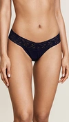 HANKY PANKY COTTON WITH A CONSCIENCE LOW RISE THONG,HANKY40442
