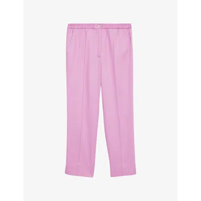 Joseph Soft Viscose Tailoring Tottenham Trousers In Begonia Pink