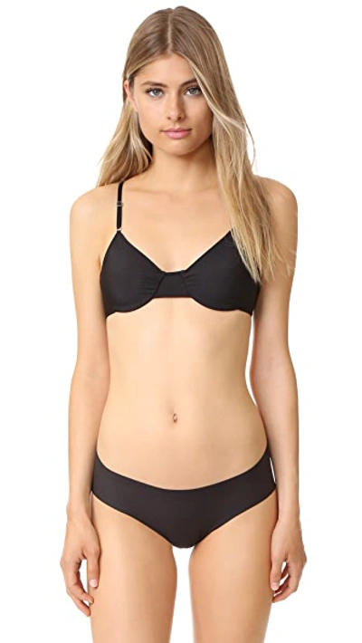 Only Hearts Second Skins Racer Back Bra In Black