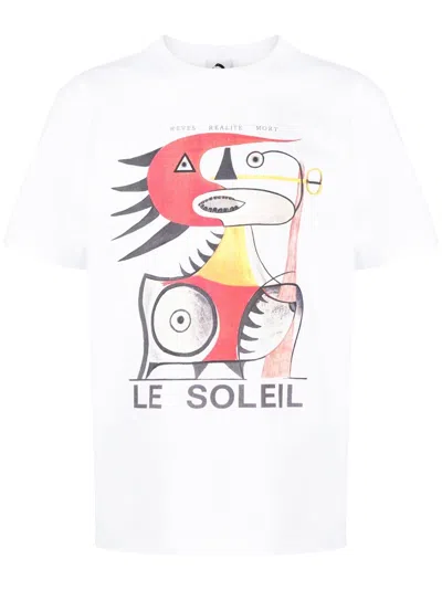 Endless Joy "le Soleil" Cotton T-shirt In White