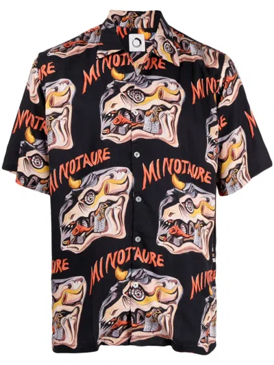 Endless Joy "minotaure" Short-sleeve Shirt In Black