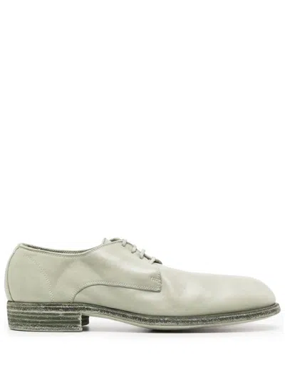 Guidi 30mm Lace-up Leather Derby Shoes In Green