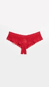 Hanky Panky After Midnight Crotchless Cheeky Hipster Lingerie 482921 In Red