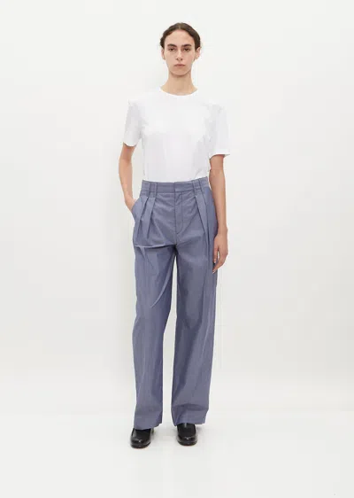Maria Mcmanus Double Pleat Front Trouser In Chambray