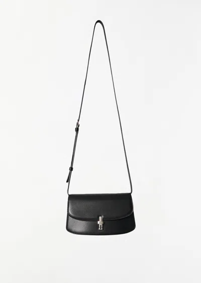 The Row Leather E/w Sofia Cross-body Bag In Black Pld