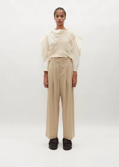 Issey Miyake Ease Pants In 40-light-beige