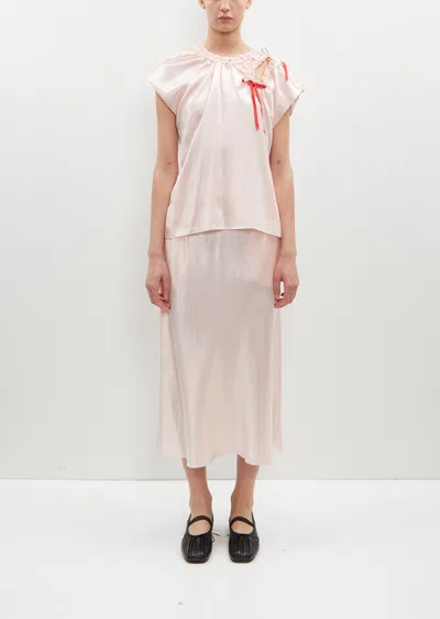 Simone Rocha Silk-satin Midi Skirt In Pink