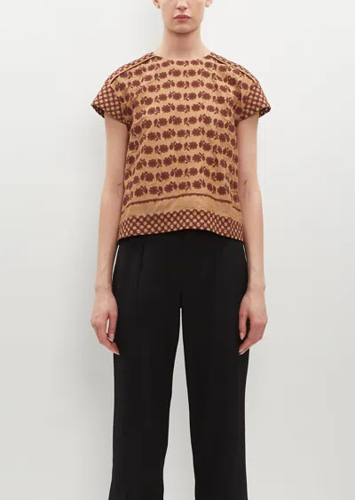 Antipast Embroidered Woven Pullover In Beige