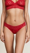 HANKY PANKY SIGNATURE LACE ORIGINAL RISE THONG RED,HANKY40302