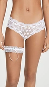 HANKY PANKY PHOEBE LEG GARTER WHITE,HANKY40850