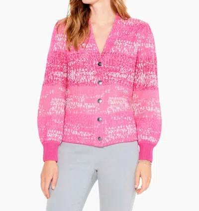 Nic + Zoe Confetti Cardigan In Pink Multi