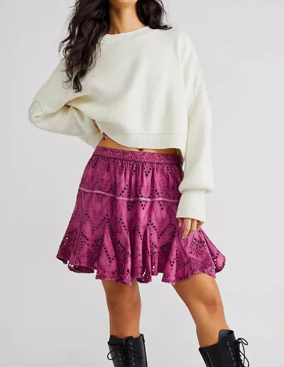 Free People Serenity Mini Skort In Dreamy Mulberry In Multi