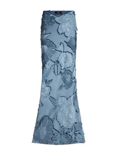 Etro Long Skirts Woman In Blue
