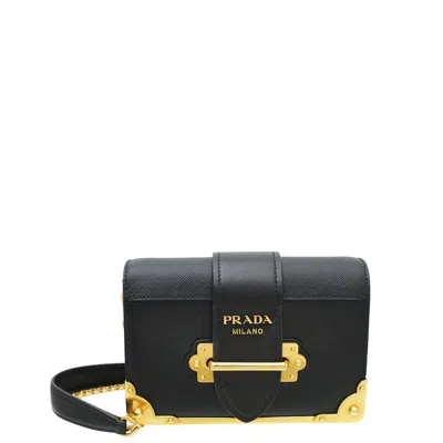 Prada Cahier Chain Shoulder Bag In Gold